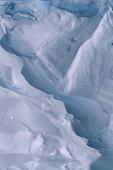 Wind sculpted snow in a scoop at the side of the Ekstrom Ice Shelf. Weddell Sea. Antarctica.