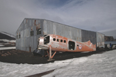 The remains of a plane by the hanger of the abandoned British base at Whalers Bay. Deception Is. Antarctica