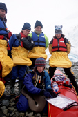 Kayakers gather round for a briefing before setting out for Danco Island. Antarctica