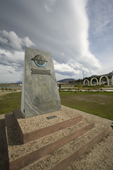 Dramatic skies over the Memorial to the sinking of the Belgrano during the Falklands War in 1982. Ushuaia. Argentina.
