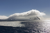 High winds and clouds over the Tabarin Peninsula, seen from the Erebus and Terror Gulf, Weddell Sea. Antarctica