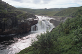 A waterfall on the Eastern Litza River which crosses the tundra of the Kola Peninsula. NW Russia. 2005