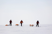 Margot, Jacob & Cedric practice for their 'Last Degree' expedition to the South Pole. Antarctica