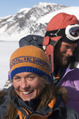 Norwegian mountaineers on their way to climbs Mt Vinson. Patriot Hills. Antarctica