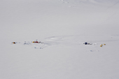 Vinson Base Camp seen from the air, Mount Vinson, Vinson Massif. Antarctica