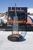 Device on the Camoplast to enable Chilean scientists to survey under-ice lakes with radar. Patriot Hills. Antarctica