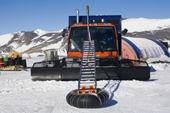 Device on the Camoplast to enable Chilean scientists to survey under-ice lakes with radar. Patriot Hills. Antarctica