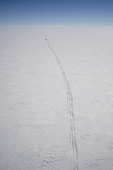 Tracks left by the the Chilean Traverse, pulled by the Camoplast, to survey the Ellsworth under ice Lake. Antarctica