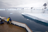 Cruising amongst icebergs along the Antarctic Peninsula in the Clipper Adventurer