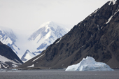 Marguerite Bay, Mountains, Valleys and a glacier along the Fallieres Coast, part of Graham Land. Antarctic Peninsula