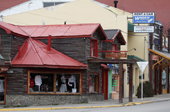 Faux Log Cabin on San Martin the main street in Ushuaia adds to the folksy feel of the town. Argentina