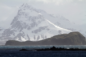 Dramatic mountainous landscape in the Bay of Isles. South Georgia. Sub Antarctic Islands