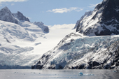 Drygalski Glacier, which has receded 300 metres between Nov 2008 and Nov 2009. South Georgia. Sub Antarctic