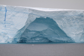 Layers of ice sag as a tabular iceberg starts to collapse. Antarctica