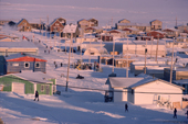 The Inuit community of Igloolik, busy on a fine winter's day. Nunavut, Canada. 1995