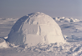 An Igloo on sea ice near Igloolik, Nunavut, Canada. 1990