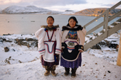 Timania Petaulissie & Haunaq Mikkigak, Inuit women from Cape Dorset, Baffin Island, Nunavut, Canada. 2002