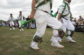 Mixed group of Morris Dancers at the Sturminster Newton Cheese Festival. Dorset. England