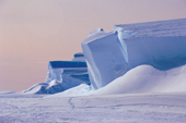 Tumbling blocks the size of apartment buildings, frozen until summer as they break off the Glacier. Antarctica