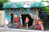 Colourful shop front in Puerto Ayora, Santa Cruz, The Galapagos Islands