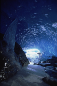 Interior of an Ice Cave. Mendenhall Glacier, Juneau. SE Alaska.
