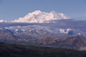 Low wisps of cloud, Denali National Park, Mt McKinley and the Alaska Range. Alaska.