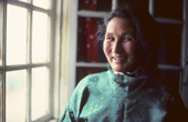 Portrait of Inuit woman, Sofie Eipe, in her home. Northwest Greenland. 1980