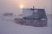 A severe winter storm hits the Inuit community of Savissivik. N.W. Greenland. 1998
