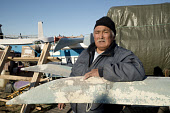 Mamarut Kristiansen, an elderly Inuit hunter from Qaanaaq. Northwest Greenland. (2021)