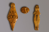 Ritual objects carved from walrus ivory (circa 1000 B.C. - 1000.A.D.) Bering Strait, Chukotka, Russia. 2002