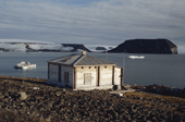 A log house at the old polar station at Tichaya Bay. Hooker Island, Franz Josef Land, Russia. 2004