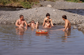 Bathers in the hot springs near Malki. Kamchatka, Siberia, Russia. 1999