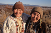 Two elderly Even women near Khailino in Koryakia, Kamchatka, Siberia, Russia. 1999