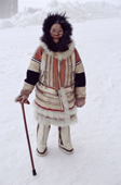 Hella, an elderly Nganasan woman wearing traditional dress. Taymyr, Northern Siberia, Russia. 2004