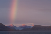 Three Crowns and a rainbow, Kongsfjord, W Spitsbergen, 2005. Print size to A4.(8 x 11.5 inches)